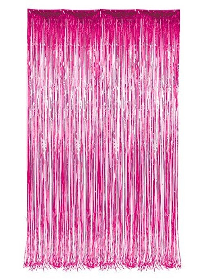 ANG Foil Party Wall Curtain, 6x3 Ft., Pink, Pack of 2 - Image 4